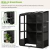 78 Inch Wooden Greenhouse Cold Frame with Skylights and Shelves