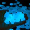 100Pcs Glow in The Dark Luminous Garden Stones Outdoor Pebbles