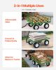 VEVOR 1200 Lbs Steel Garden Cart, Heavy Duty Pullable Garden Wagon Yard Cart