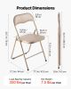 VEVOR 4 Pack Folding Chairs Padded Leather Foldable Chairs with Heavy Duty Metal Frame for Indoor and Event Use