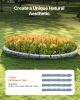VEVOR Faux Stone Landscape Edging, 46.4 x 2.2 in Realistic Lawn Edging, Flexible Brick-Sized Garden Edging Border with Anchoring Spikes