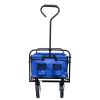 Large capacity folding wagon cart, heavy-duty foldable garden and beach cart