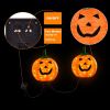 Solar Halloween Pumpkin LED Stake Lights Set of 4 Outdoor Pathway Garden Decoration with 2 Lighting Modes
