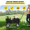 Collapsible Folding Wagon Cart with Oversized Wheels 176LB Capacity