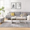 47.24*23.62 inch and 35.43*31.49 inch Rectangle Wood Detachable Coffee Table, Single L Shape