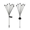 2 Pack Solar Firefly Lights 8 LED Waterproof Pathway Lights