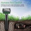 2 Pack Solar Ultrasonic Mole Repellent Stakes Waterproof