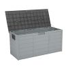 75 Gal Outdoor Plastic Storage Deck Box with Lockable Seat