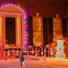 Solar Christmas Candy Cane Lights Set with 12 Candies and 72 LEDs Outdoor Waterproof Flickering Pathway String Lights with 8 Lighting Modes