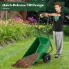 Dual Wheel Garden Utility Cart with Pneumatic Tires