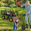 Utility Garden Wagon with 4 Removable Side Panels and 900/1200 LBS Load Capacity