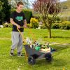 Dual Wheel Garden Utility Cart with Pneumatic Tires