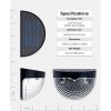 12 Pack Solar Fence Wall Lights Rechargeable Outdoor Security Lights