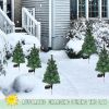 Solar Christmas Pathway Lights Outdoor Tree Stake Lights Holiday Garden Decorations