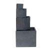 19.7 Inch Gray Cement 4 Tier Water Fountain