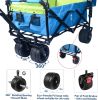 Heavy Duty Collapsible Wagon Cart with Removable Canopy