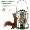 Squirrel Proof Metal Bird Feeder 4 Port Hanging Wild Bird Seed Feeder