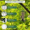 Squirrel Proof Metal Bird Feeder 4 Port Hanging Wild Bird Seed Feeder