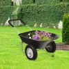 2 Wheel Heavy Duty Garden Utility Cart Wheelbarrow