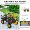 Utility Garden Wagon with 4 Removable Side Panels and 900/1200 LBS Load Capacity