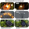 Solar Garden Lights 4 Pack 8 LED Firefly Swaying Lights Waterproof Pathway Yard Decor
