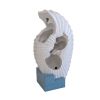 16.9 Inch White Abstract Water Fountain with LED Light