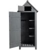 30.3"L X 21.3"W X 70.5"H Outdoor Storage Cabinet;  Wooden Tool Shed