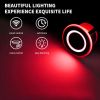 10pcs RGBW LED deck lights, smart low-voltage waterproof outdoor step and pathway lighting for stairs, garden, and deck use.