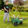 Dual Wheel Garden Utility Cart with Pneumatic Tires
