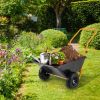 Dual Wheel Garden Utility Cart with Pneumatic Tires
