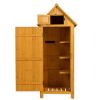 30.3"L X 21.3"W X 70.5"H Outdoor Storage Cabinet;  Wooden Tool Shed