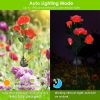 2Pcs Solar Powered Lights Outdoor Rose Flower LED Decorative Lamp Water Resistant
