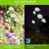 2Pcs Solar Powered Lights Outdoor Rose Flower LED Decorative Lamp Water Resistant