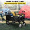 Collapsible Folding Wagon Cart with Oversized Wheels 176LB Capacity