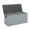 75 Gal Outdoor Plastic Storage Deck Box with Lockable Seat
