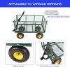 Garden Flower Cart with Cloth Bag for Easy Firewood Transport