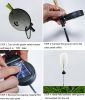 Solar Garden Lights 4 Pack Waterproof Decorative Flower and Reed Style Landscape Lights for Pathway, Patio, and Yard Decor