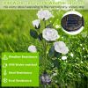 2Pcs Solar Powered Lights Outdoor Rose Flower LED Decorative Lamp Water Resistant