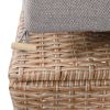 5-Piece Outdoor Patio Rattan Sofa Set; Sectional PE Wicker L-Shaped Garden Furniture Set