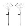 2 Pack Solar Firefly Lights Swaying Waterproof Pathway Stake Lamps Outdoor Decor