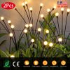 2Pcs Solar Firefly Lights Swaying Decorative Pathway Lamp IP65 Waterproof Landscape Patio Yard Night Light