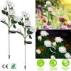 2 Pack Solar Rose Flower LED Garden Stake Lights